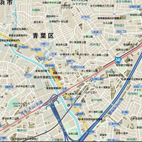 B横浜市青葉区1/25000地図タウンロード販売