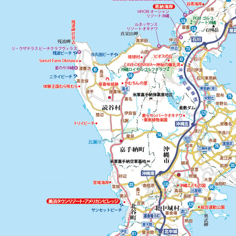 Aタイプ沖縄県本島詳細地図1/200000タウンロード販売