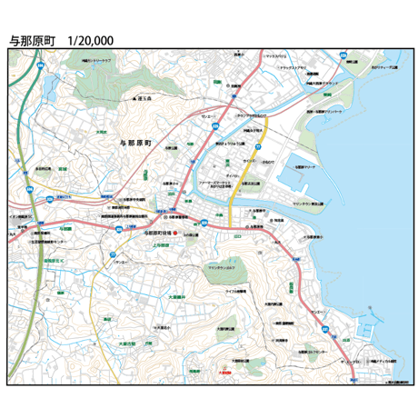 A与那原町1/20000地図ダウンロード販売