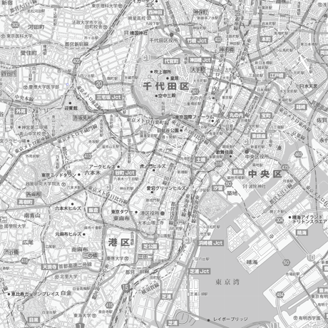 C東京23区全図　1／50,000白地図タウンロード販売