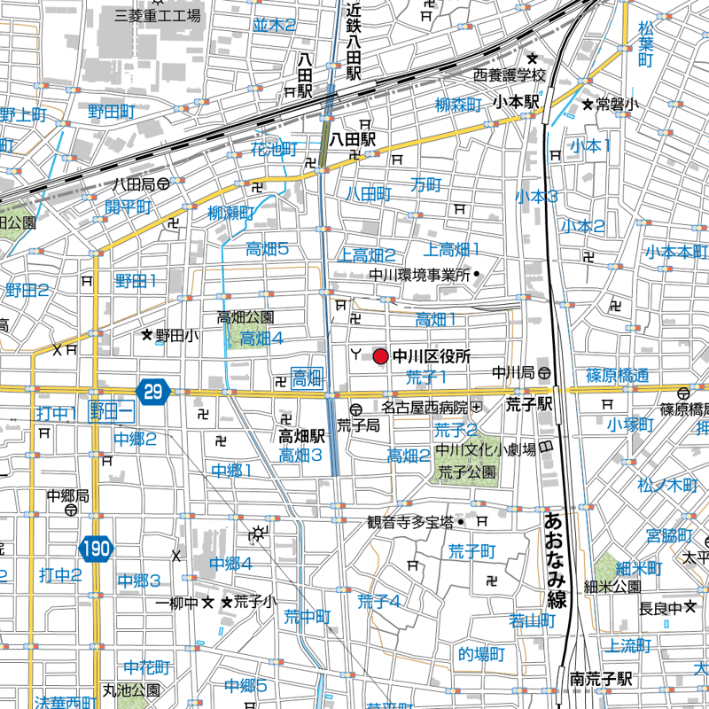 BLUEMAP 名古屋市 中川区 BLUEMAP 名古屋市 中川区 愛知県名古屋市中川区の地図 | Map-It