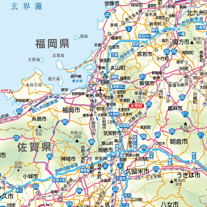 A地方別マップ 九州地方地図ダウンロード販売 | 地図素材