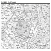 C東京都千代田区1/25000白地図ダウンロード販売