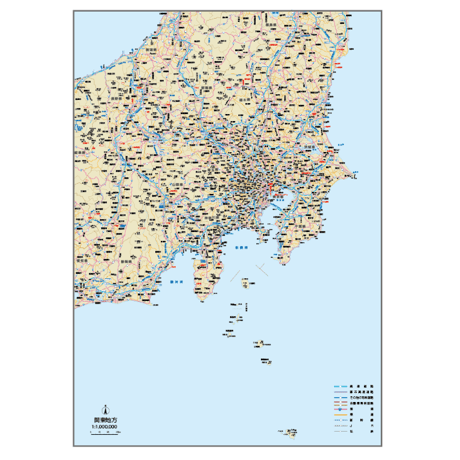 B地方別マップ　関東地方地図ダウンロード販売