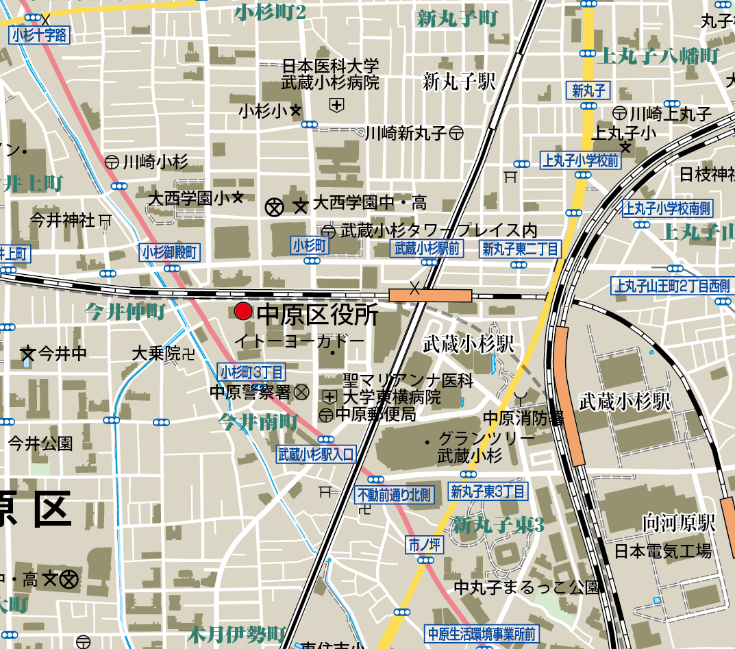 BLUEMAP 川崎市 中原区 住宅表示地図 ブルーマップ 川崎市中原区 202312 | ZENRIN Store | ゼンリン