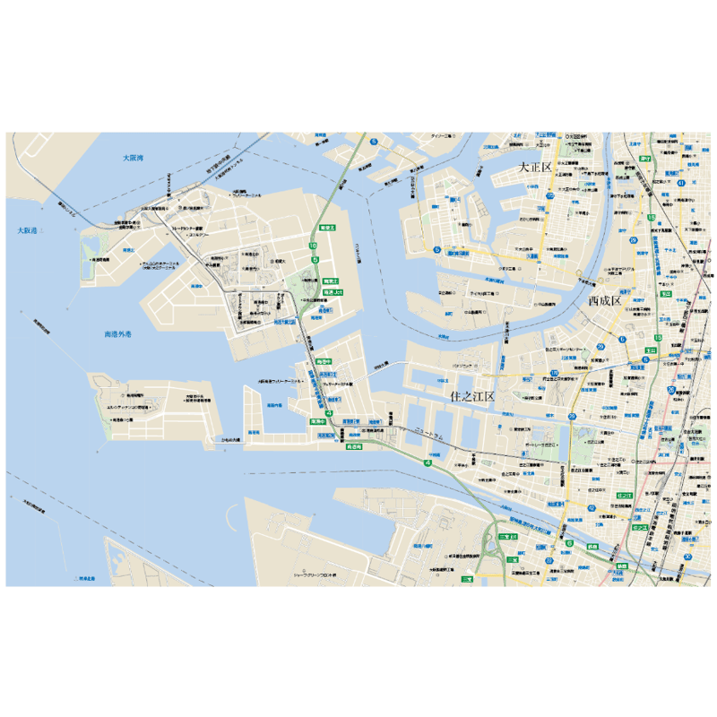 B大阪市住之江区1/25,000地図タウンロード販売 | 地図素材 B大阪市住之江区1/25,000地図タウンロード販売 | 地図素材