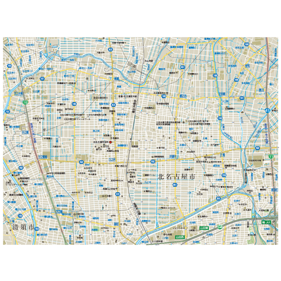 B北名古屋市全図 1/25,000PDF地図タウンロード販売 | 地図素材 B北名古屋市全図 1/25,000PDF地図タウンロード販売 | 地図素材