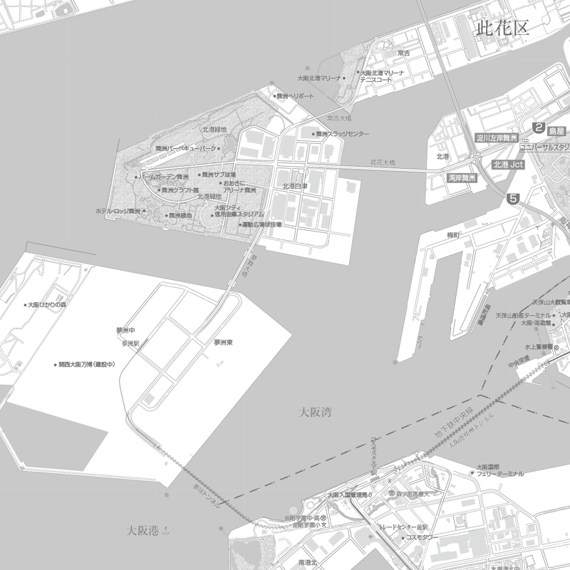 C大阪市24区全図 1／25,000白地図タウンロード販売 | 地図素材