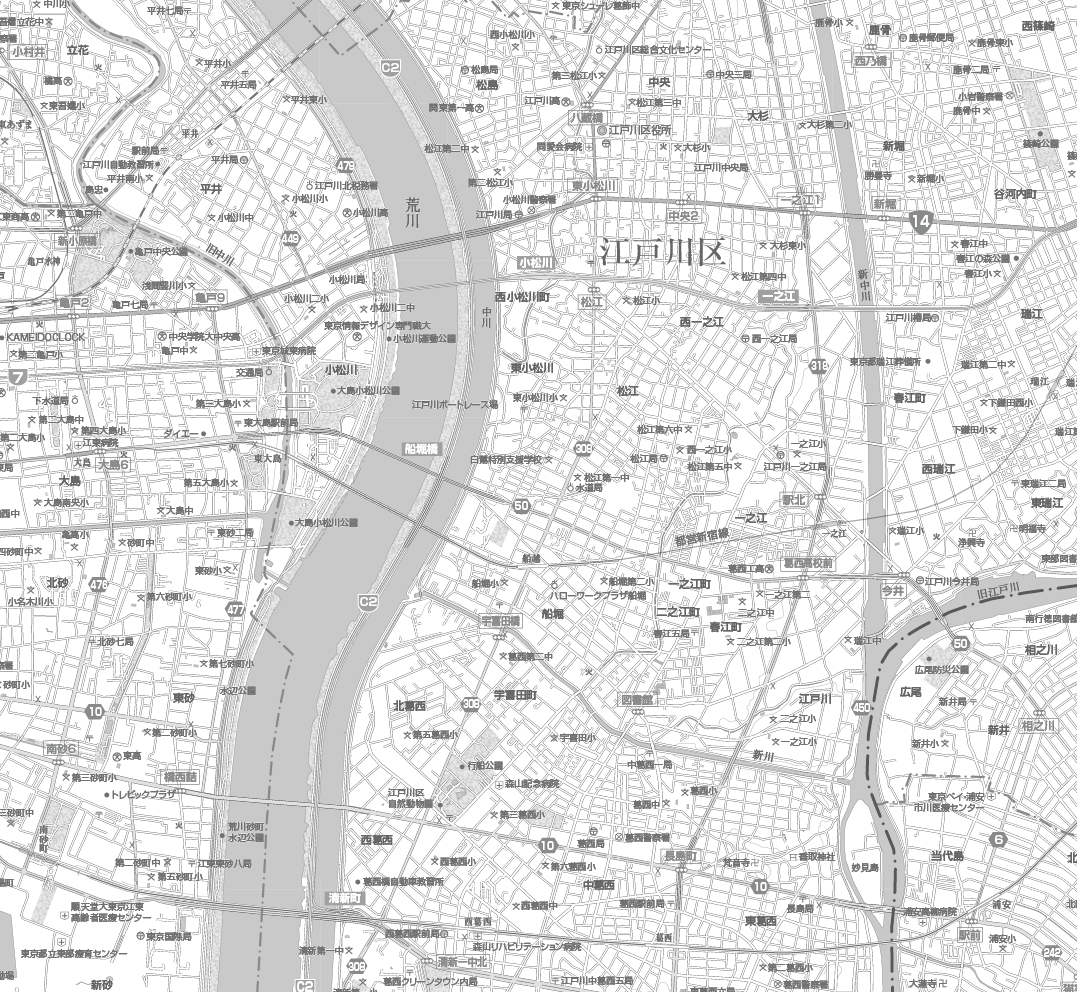 C東京23区全図1／25,000白地図ダウンロード販売 | 地図素材