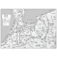 県別マップ　C富山県白地図ダウンロード販売