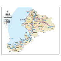 県別マップ　B県境カット福井県地図ダウンロード販売