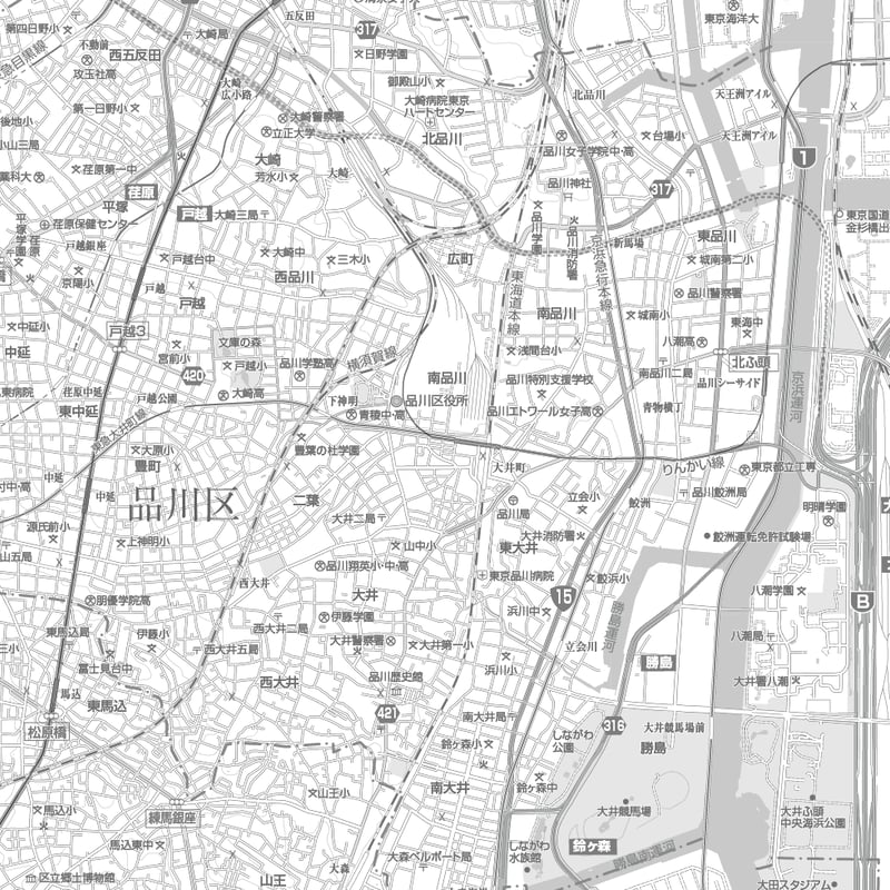 C東京23区全図1／25,000白地図ダウンロード販売 | 地図素材