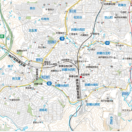 A神戸市北区1/25000PDF地図タウンロード販売