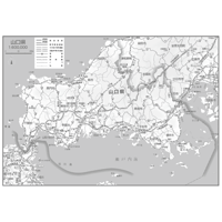 県別マップ　C山口県白地図ダウンロード販売