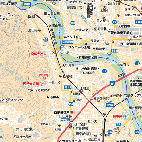 B京都市西京区　1／50,000地図タウンロード販売