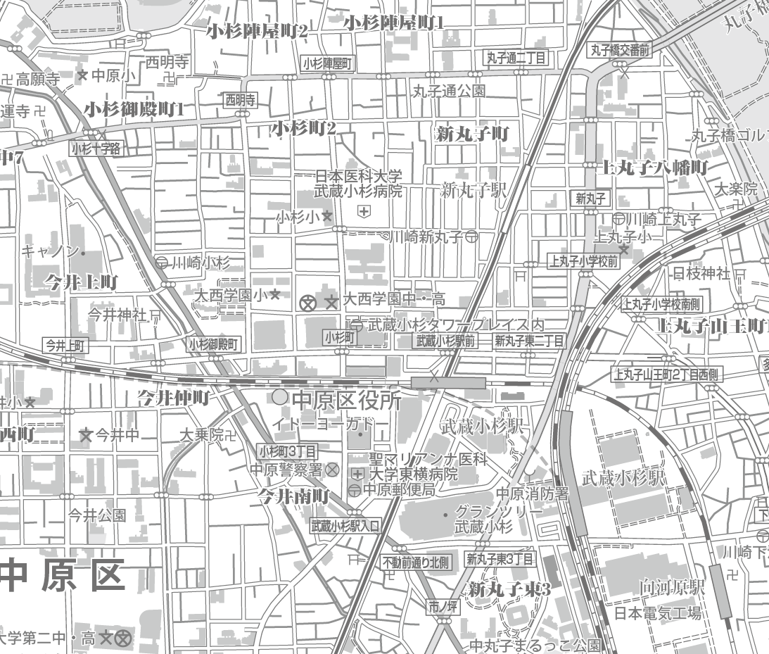 BLUEMAP 川崎市 中原区 住宅表示地図 ブルーマップ 川崎市中原区 202312 | ZENRIN Store | ゼンリン