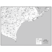 県別マップ　C北海道釧路地方白地図ダウンロード販売