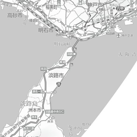 県別マップ　C県境カット兵庫県白地図ダウンロード販売
