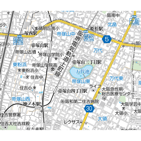 A大阪市住吉区1／25,000地図タウンロード販売