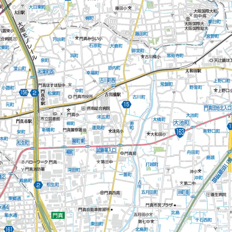A門真市1／25,000 PDF地図タウンロード販売