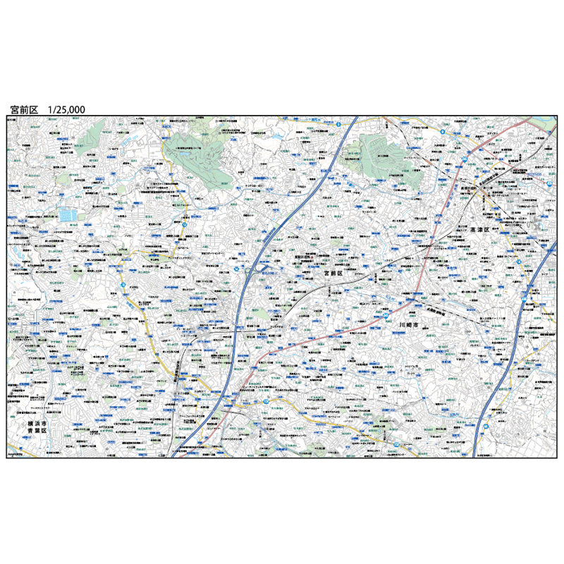 A川崎市宮前区1/25000地図ダウンロード販売 | 地図素材