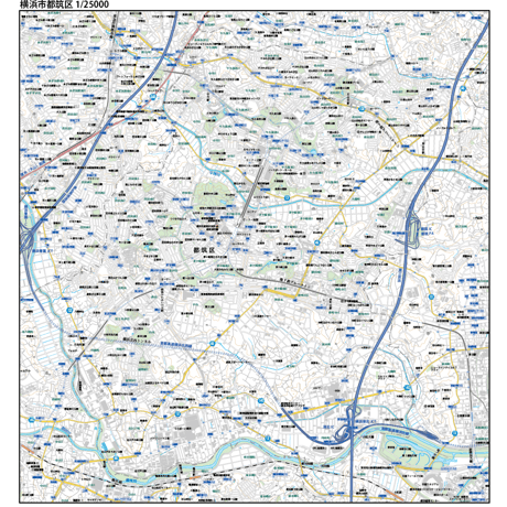 A横浜市都筑区1/25000地図ダウンロード販売