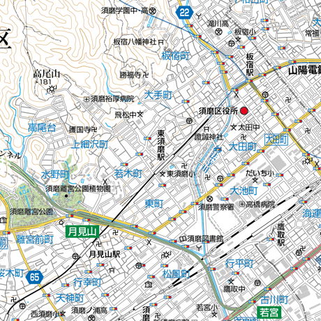 A神戸市須磨区1/25000地図タウンロード販売