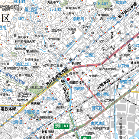 A神戸市長田区1/25000地図タウンロード販売