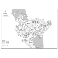 県別マップ　C県境カット佐賀県白地図ダウンロード販売