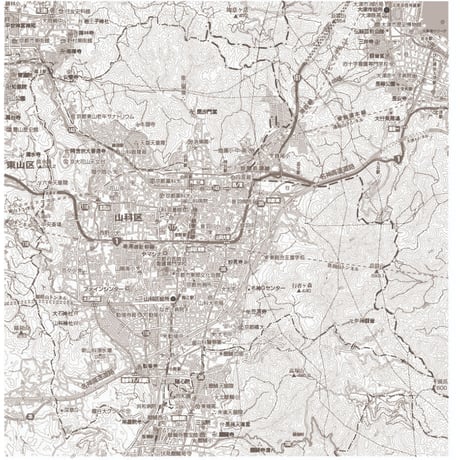 C京都市山科区　1／50,000白地図タウンロード販売