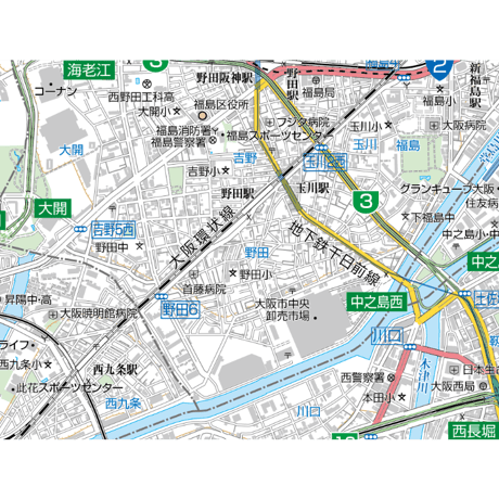 A大阪市福島区1／25,000地図タウンロード販売