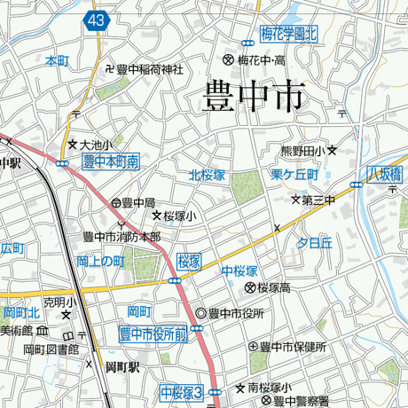 A豊中市1／25,000地図タウンロード販売