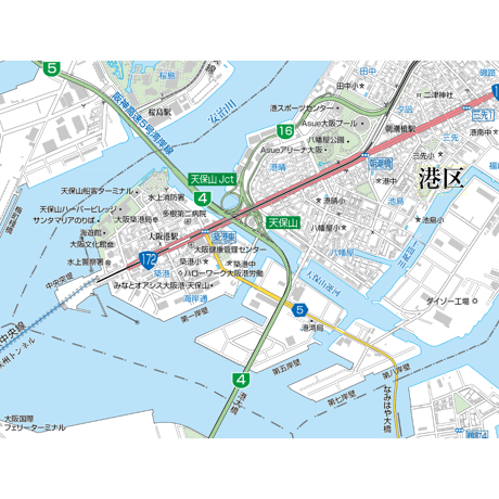 A大阪市港区1／25,000地図タウンロード販売