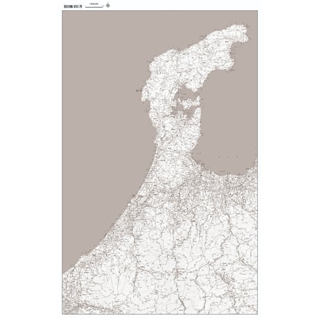 Cタイプ石川県詳細白地図1/200000タウンロード販売