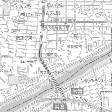 C大阪市住吉区1／25,000白地図タウンロード販売