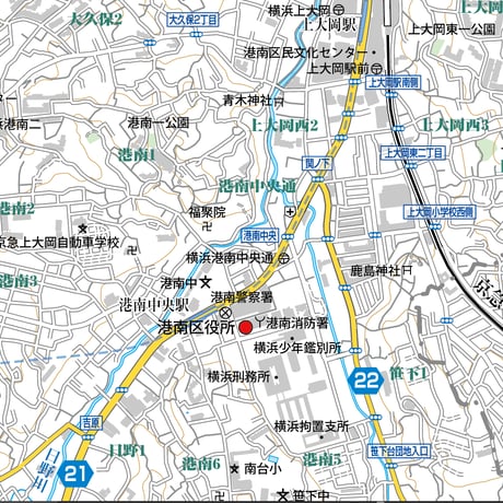 A横浜市港南区1/25000地図タウンロード販売