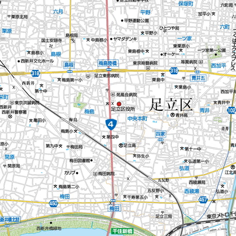 A東京都足立区1/25000地図ダウンロード販売