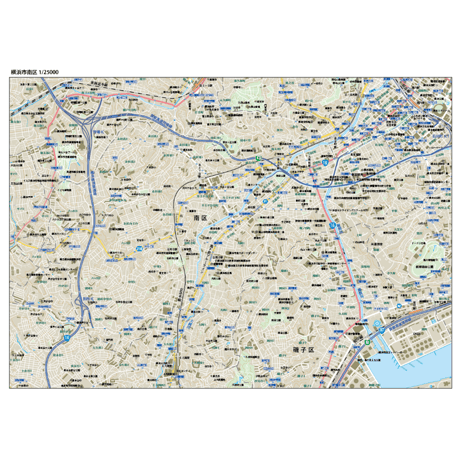 B横浜市南区1/25000地図タウンロード販売