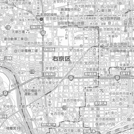 C京都市 右京区　1／50,000白地図タウンロード販売