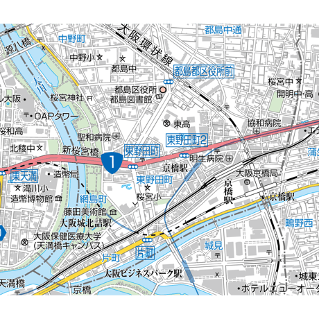 A大阪市都島区1／25,000地図タウンロード販売