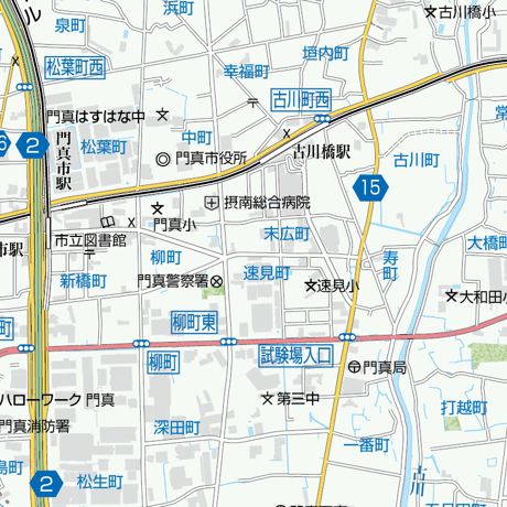 A門真市1／25,000地図タウンロード販売