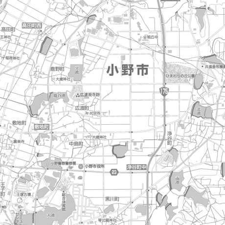 C小野市白地図1/25000PDFタウンロード販売