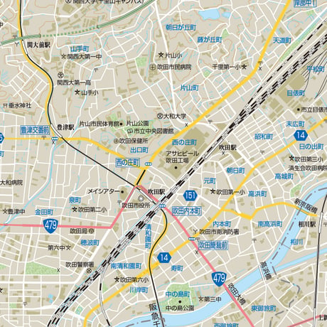 B吹田市1/25000PDF地図タウンロード販売