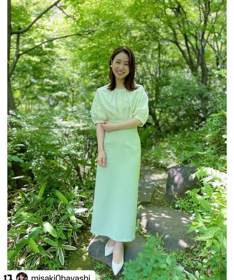 日本製 リネンライク ハイウエストタイトスカート