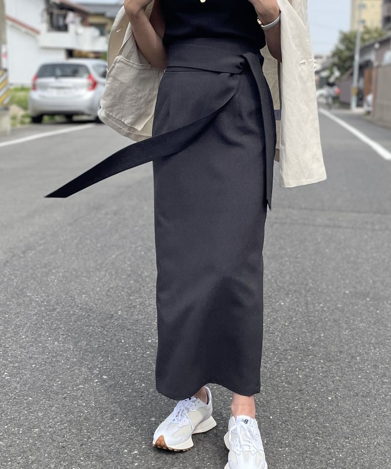 日本製 リネンライク ハイウエストタイトスカート | el.Meray