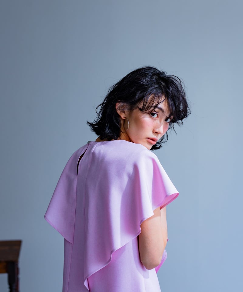 日本製 リネンライク ラッフルブラウス 【セットアップ可】 | el.Meray