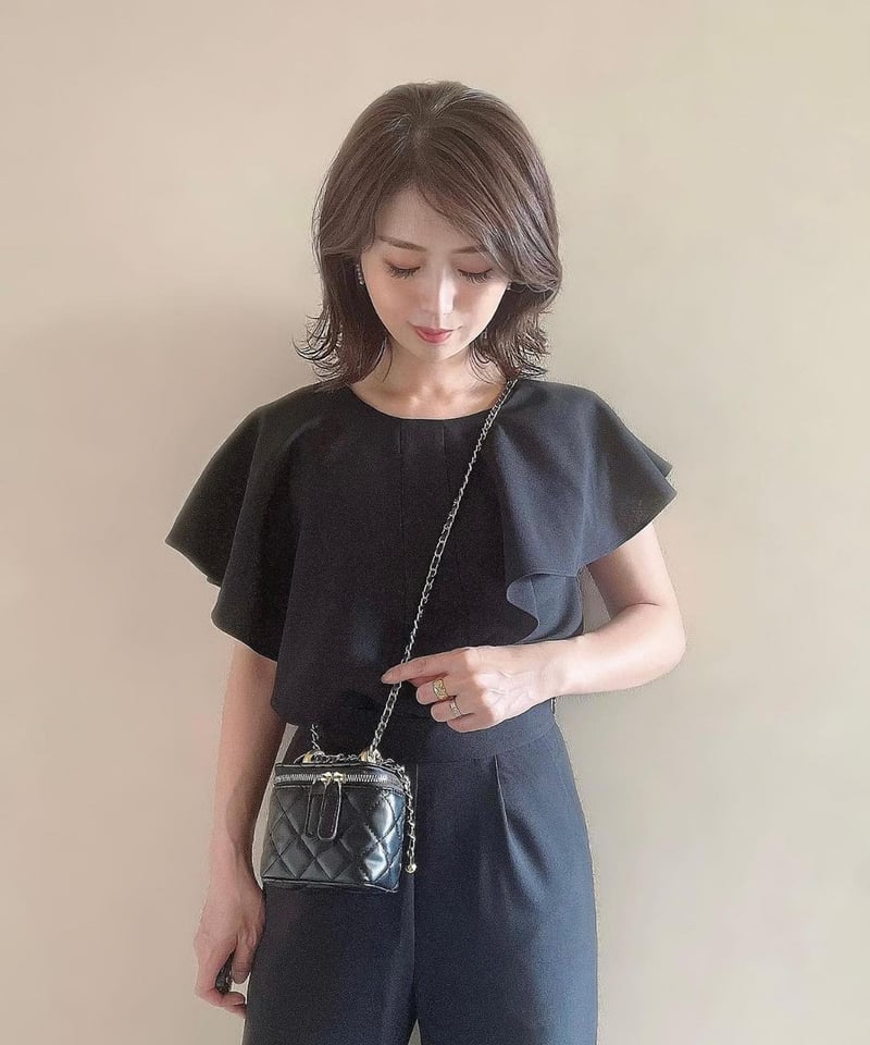 日本製 リネンライク ラッフルブラウス 【セットアップ可】 | el.Meray