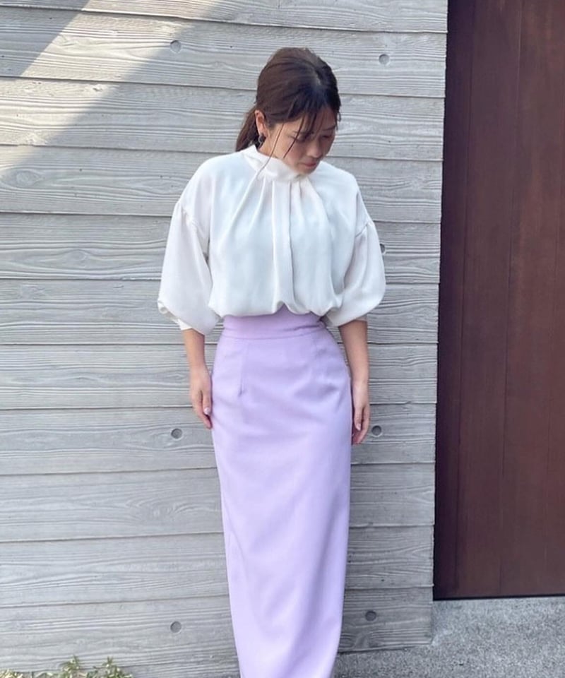 日本製 リネンライク ハイウエストタイトスカート | el.Meray