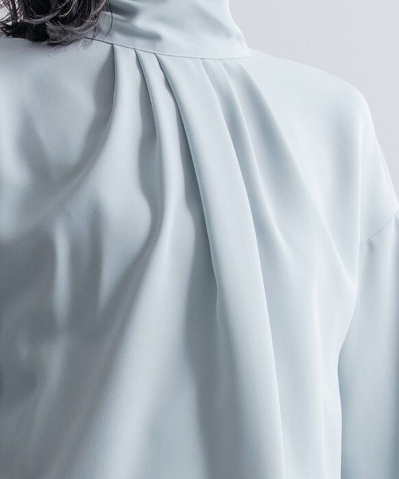 日本製 とろみサテンバックリボンブラウス | el.Meray