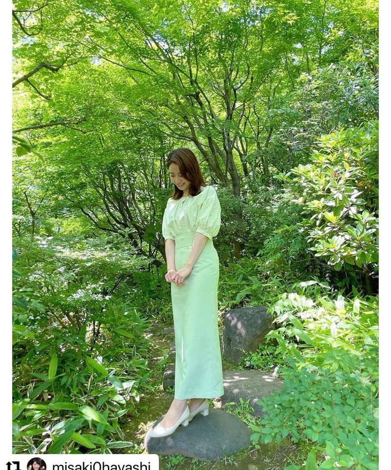 専用です！タイトスカート 麻のような綿100% W63 日本製